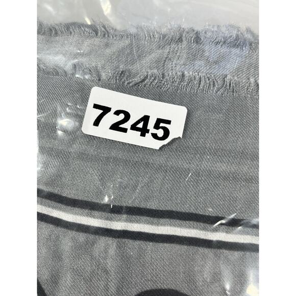 Anya Hindmarch Womens Scarf Wrap Gray No Cell Phone Tech Free Zone Print 54"X72" - Picture 9 of 9